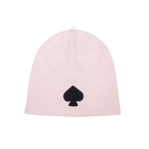 Kate Spade Hat Beanie Knit Logo Winter Pink Womens Cap Rose Dew